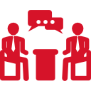 Suivi clientèle – businessmen talking Suivi clientèle
